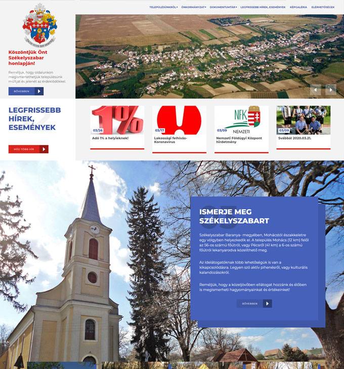 Szekelyszabar.hu - Székelyszabar település honlapja - reszponzív honlapkészítés