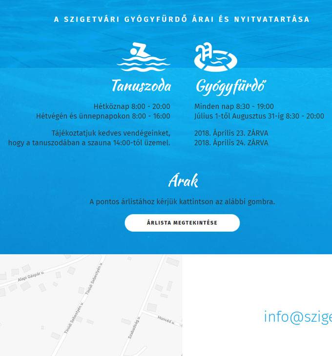 Szigetvarigyogyfurdo.hu - Szigetvári gyógyfürdő - reszponzív honlapkészítés