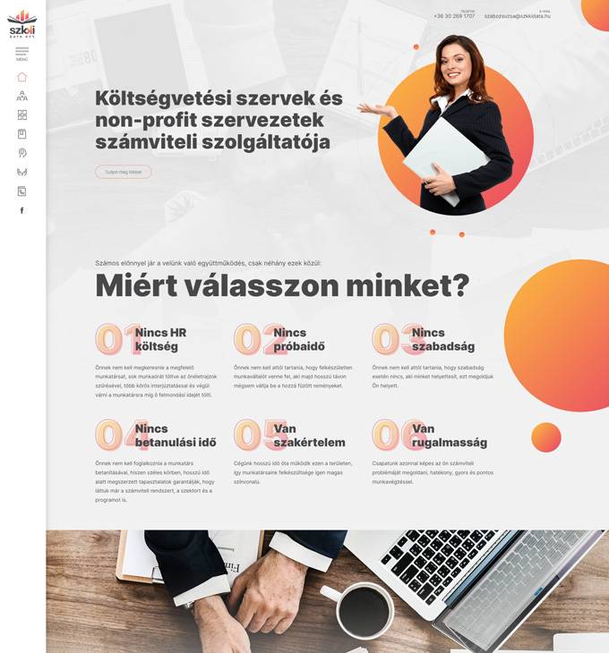 Szkkidata.hu - Számviteli, könyvelési szolgáltatások - reszponzív honlapkészítés