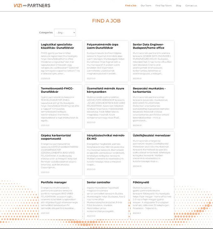Theheadhunter.hu - Vizi and Partners, Fejvadász vállalkozás - reszponzív honlapkészítés