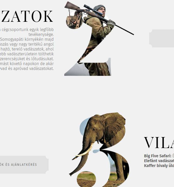 Togazdasafari.hu - vadásztársaság és vadászatszervező reszponzív weboldal készítése