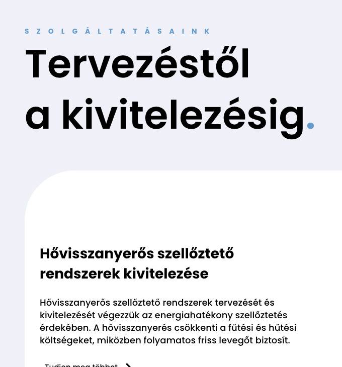 Vento2000.hu modern, letisztult honlap készítése