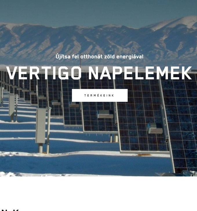 Vertigonapelem.hu - Vertigo Group Napelemek - reszponzív honlapkészítés
