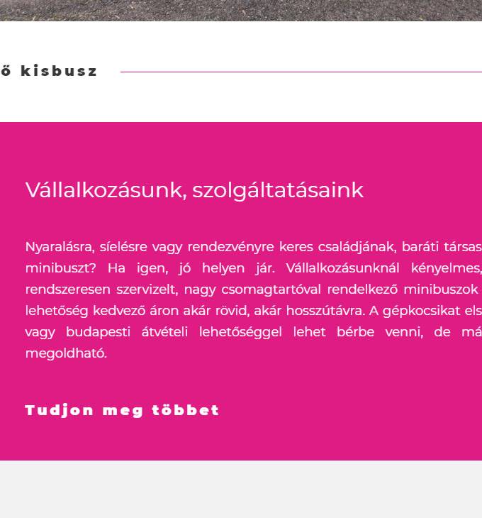 Viddmagad.hu - Kisbusz bérlés Pécs-Budapest - reszponzív honlapkészítés
