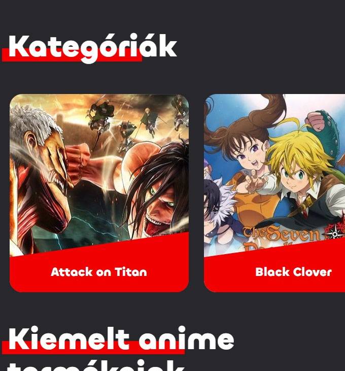 Vinlandforweebs.hu - Anime pólók, ruházati cikkek széles választéka - reszponzív webáruház készítés