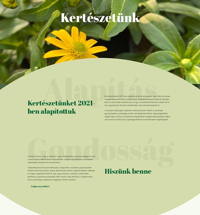 Zoldkocsikerteszet.hu - Zöld Kocsi Kertészet, Kocs - reszponzív honlapkészítés