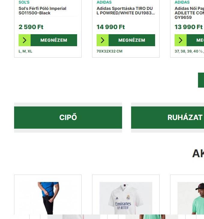 Zsmsportruhazat.hu - Zs & M Sportruházat - reszponzív webáruház készítés